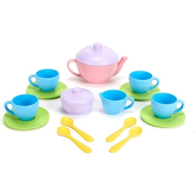 Green Toys Игрален комплект Green Toys - Сервиз за чай, 17 части (TEA01R)