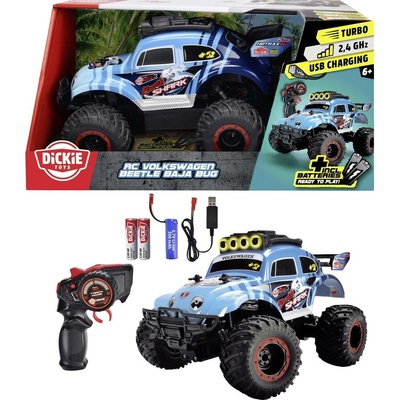 Dickie Toys Volkswagen Beetle Baja Bug RC model auta elektrický, terénne vozidlo, vr. akumulátorov a kábla na nabíj 1:18