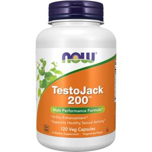 NOW NOW TestoJack 200, 120 Veg Capsules - fitnesdobavki - 70,39 лв