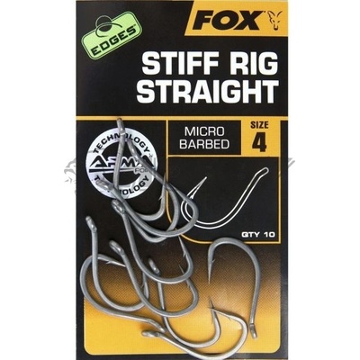 FOX EDGES Stiff Rig Straight veľ.4 10 ks