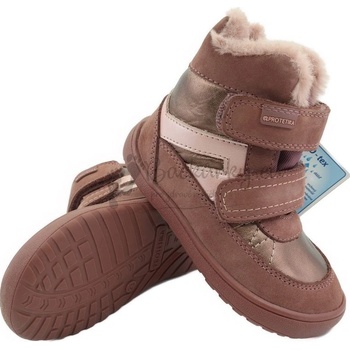 Protetika dívčí zimní barefoot boty DAXI OLD PINK starorůžová