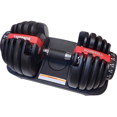Kubisport CBX24K 15v1 Nastaviteľná jednoručná činka s hmotnosťou 2,5-24 kg