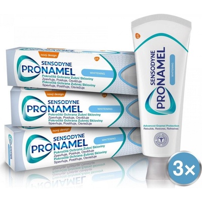 Sensodyne Pro-Namel Whitening bieliaca pre citlivé zuby 3 x 75 ml