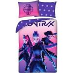 K-pop demon hunters Детски спален комплект K-Pop Demon Hunters Huntrix Trio - 2 части, 100% памук, 140 × 200 см (DSYAT8CKPO-BL)