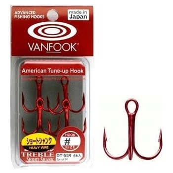 Vanfook Trojháčky DT-55R Červený vel.6 4 ks