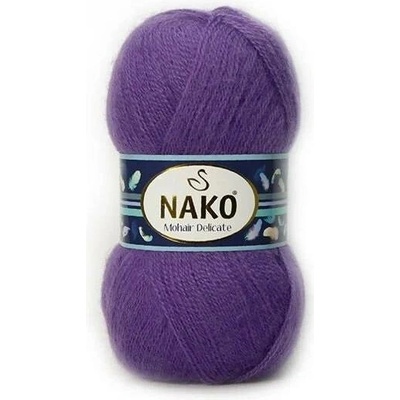 Pletací příze Nako Mohair Delicate 6118 - fialová