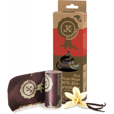 JK ANIMALS Bio-rozložitelné sáčky pro psí exkrementy s vůní vanilky 6 ks – Zboží Dáma