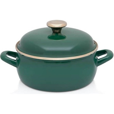 Metalac Posude 16 см плитка зелена емайлирана тенджера Metalac Posude дизайн Royal