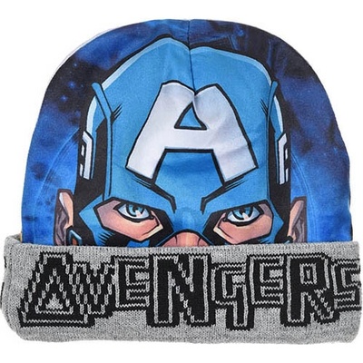 Sun city Dětská zimní čepice Avengers oboustranná Captain America Iron Man šedá