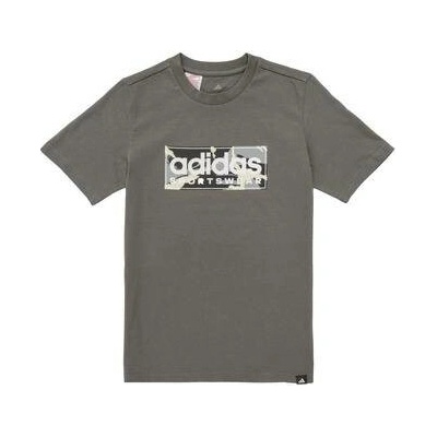 adidas Camo Linear Graphic T-Shirt Kids šedá