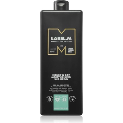label.m Honey & Oat hydratačný šampón na každodenné použitie 1000 ml
