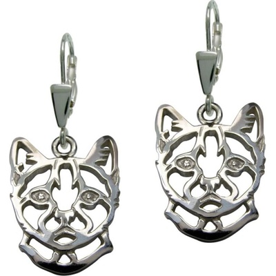 Strieborne Tlapky Mačka domáca strieborné náušnice 289