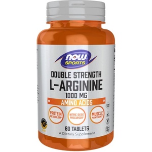 NOW NOW L-Arginine 1000 mg, 60 tablets - fitnesdobavki - 29,14 лв