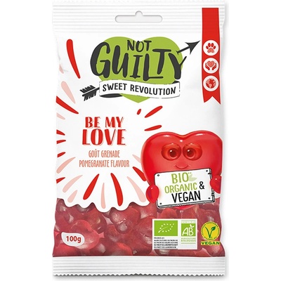 NOT GUILTY Be My Love BIO cukríky granátové jablko 100 g