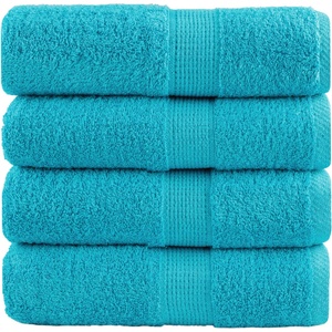vidaXL Премиум кърпи за пране SOLUND 4 бр. тюркоазени 30x30 см 600 г/м2 (137444)