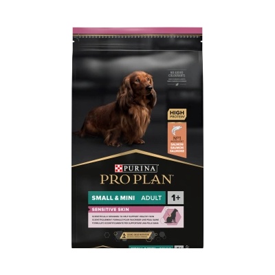 PRO PLAN Pro plan Храна за възрастни кучета с чувствителна кожа, малки и мини, богата на сьомга 7кг