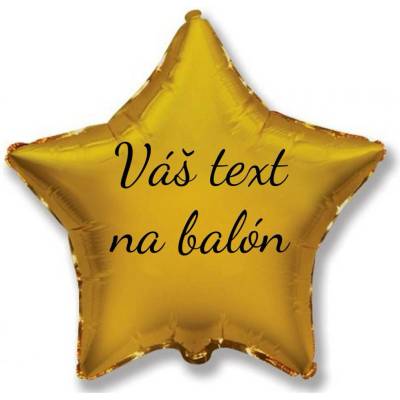 Personal Godan Fóliový balón s textem Zlatá hvězda 45 cm