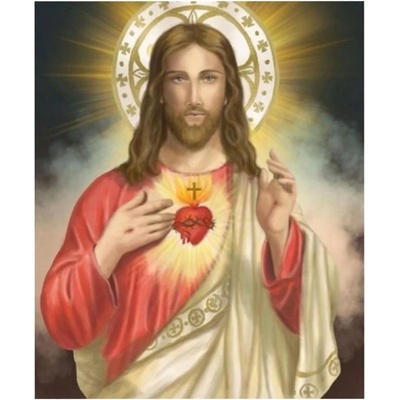 Norimpex - Puzzle Diamant painting: Jesus with a heart 30x40 cm - 1 - 39 piese