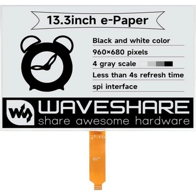 Waveshare 960×680, 13.3inch E-Ink raw display, SPI interface, without PCB