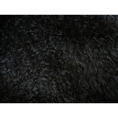 Umělá kožešina, metráž, černá, LAMA, 30 mm, š. 147 cm metráž