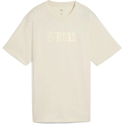 Тениска Puma Maximal Metallic Relaxed Fit short sleeve T-shirt - Beige (Alpine Snow)