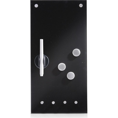 Zeller 11612 magnetická popisovací tabule sklo černá 20 x 40 x 4 cm