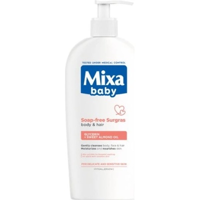 Mixa Baby Нежен гел за тяло и коса за бебета без сапун 400 мл