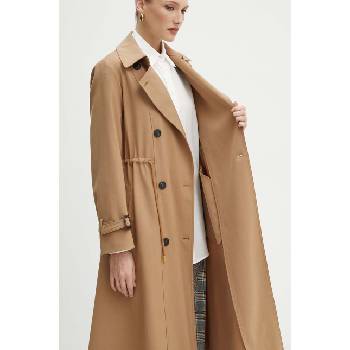 Max Mara Шлифер с вълна Weekend Max Mara в кафяво преходен модел с двуредно закопчаване 2425026021600 (2425026021600)