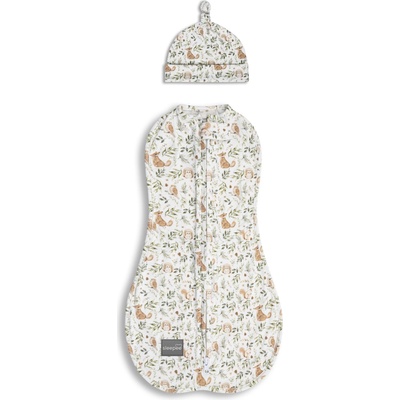 Sleepee Zavinovačka First Step Swaddle s čiapočkou Ivory Forest