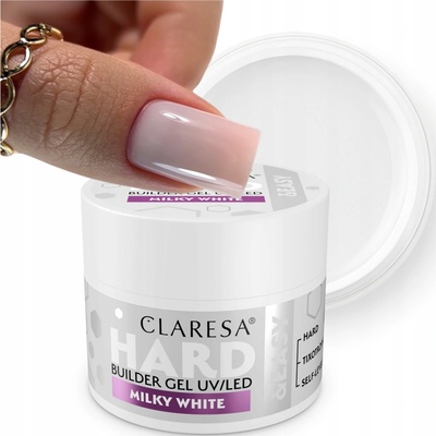 Claresa Hard Easy stavební gel mléčně bílý tvrdý milky white 45 g
