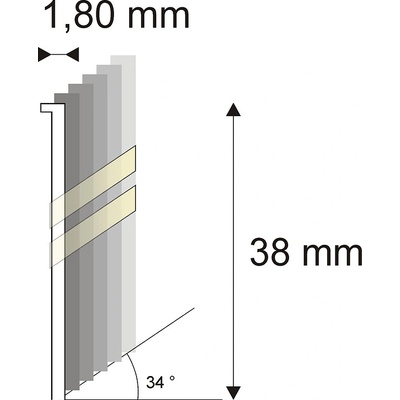 Truhlářské Brady šikmé 34° Narex 15G-DA/38 - 1,80 x 38 mm - 4.000 ks