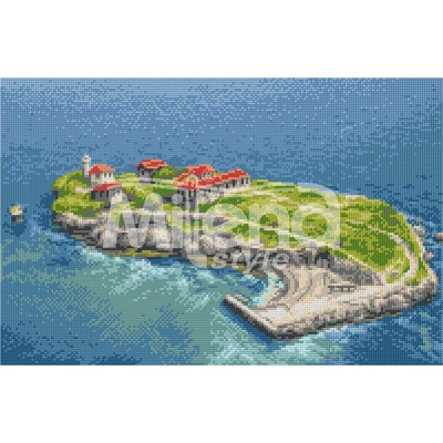 Milena Style Остров Св. Анастасия - гоблен със схема конци dmc 1: 1