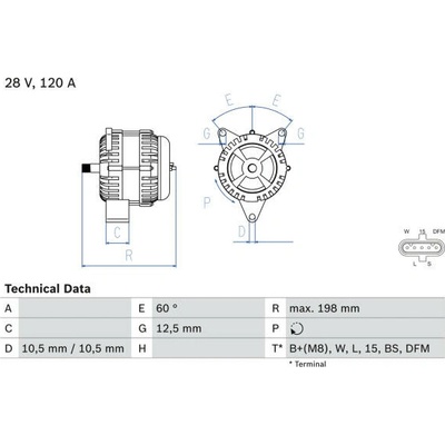 generátor BOSCH 0 986 082 930