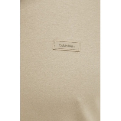 Calvin Klein Памучна тениска с яка Calvin Klein в сиво с изчистен дизайн (K10K111657)