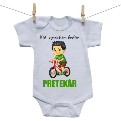 Boodyy Body s krátkym rukávom Keď vyrastiem budem pretekár