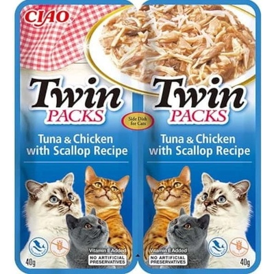 Twin Packs Tuna & Chicken in Scallop Broth 80 g