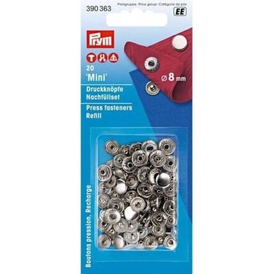 Knoflík stiskací MINI 8mm nikl (20ks) - PRYM – Zboží Dáma