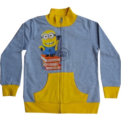 Minions mikiny rozepínací šedé