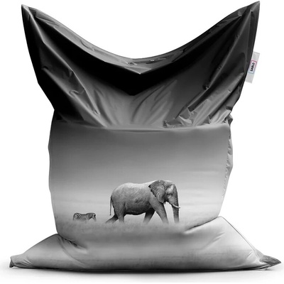 Sablio Sedací vak Slon a zebra 150x100 cm