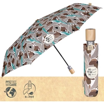 Дамски автоматичен чадър Perletti Green 19144, Акварел