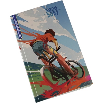 Realsystem Ученическа книжка REALSYSTEM хартиена корица 125x205mm biker 2026-2027 (5313-61)