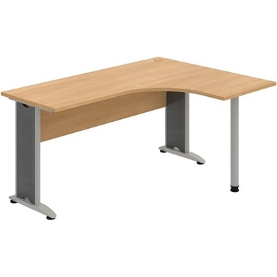 OFFICE PRO s.r.o. HOBIS kancelársky stôl pracovný tvarový, ergo ľavý - CE 60 L, dub
