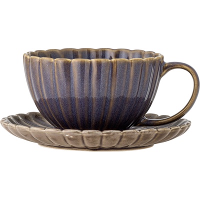 Bloomingville Чаша за кафе и чай Latina с чинийка 220 мл лилава (82061907)