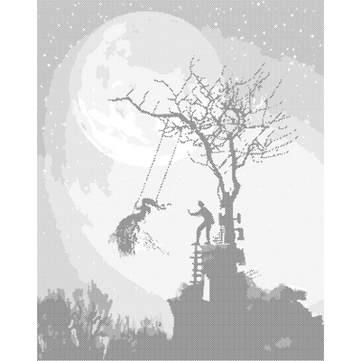 ZUTY Bodkovanie - HALLOWEEN A SPLN Rámovanie: bez rámu a bez vypnutia plátna, Rozmer: 40x50 cm