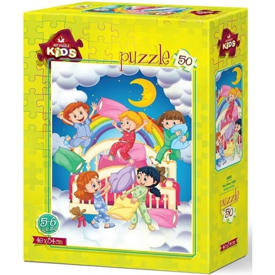 Art Puzzle Детски пъзел Art Puzzle от 50 части - Бой с възглавници (5600)