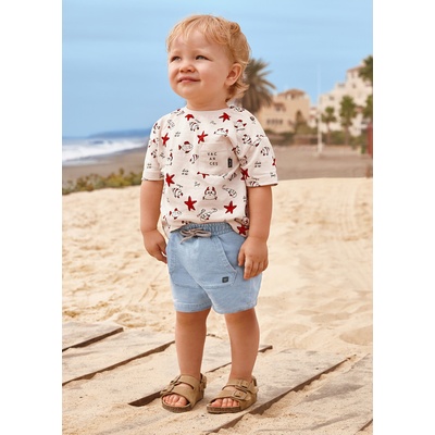 Mayoral Kraťasy odlehčené riflové s kapsou světle modré