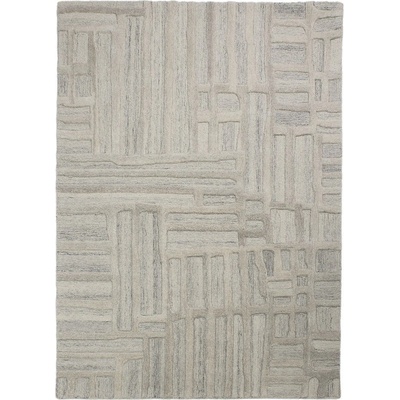 Flair Rugs Сиво-бежов ръчно изработен вълнен килим 140x200 cm Elva - Flair Rugs (503119381160)