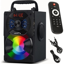 Přenosný Audiocore AC730 rádio SD MMC aux in USB osvětlení dálkové ovládání teleskopická anténa připojení mikrofonu