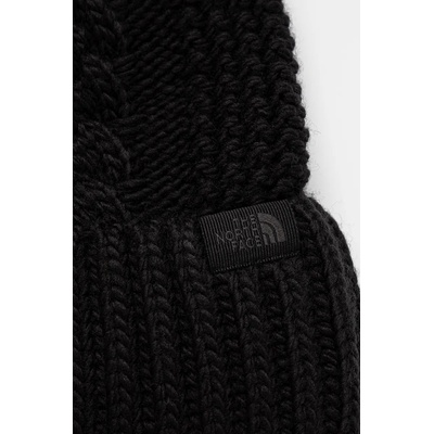 Шапка The North Face Oh Mega Beanie в черно от плътен трикотаж NF0A7WJJKX71 (NF0A7WJJKX71)