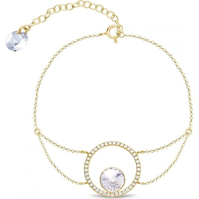 Spark stříbrný pozlacený čirý se Swarovski Elements Orbita BCDG1122SS39C Krystal